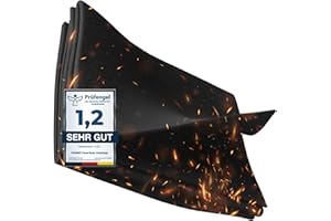 ‎FAIRMO FAIRMO Die feuerfeste Unterlage groß (2x2 Meter) - Kohlenstoff-Filz feuerfeste Matte hitzebeständig - hitzeschutzmatte, Grillunterlage, Brandschutzmatte, Feuermatte - Für Outdoor und Kamin