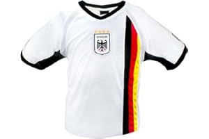 MC-TREND Germany Deutschland Herren Männer Trikot weiß mit Mesh-Einsätzen, Unisex