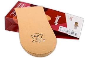 Kaps TopMed Plus, Podpiętki, Ortopedyczny Klin Podnoszący Pięte, Wiele Szerokości i Wysokości, Skórzana Powierzchnia, 1 sztuka (height 10 mm / 0.4 inch - size M)