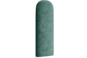 Muralo Polsterpaneel ovales WANDPOLSTER Wandkissen Bettkopfteil Wandpaneel Schlafzimmer Wohnzimmer Bett Lendekissen Modern Luxus Gepolstert Polster Paneel (Meerfarbe, 30 cm x 60 cm)