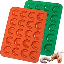Moules à Biscuits Pain D'épices Lurch FlexiForm - Lot De 2 - Motifs Bretzel, Cœur, étoile - Silicone Platine Sans BPA - Antiadhésif, Lavable Au Lave-vaisselle