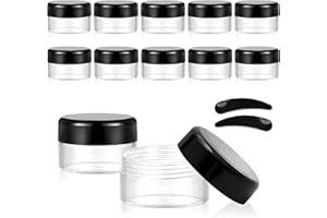 GAUATO 12 Stück Döschen 10ml, Plastik Cremedosen zum Befüllen, Leere Tiegel Transparent Salbendosen, Cremetiegel mit Deckel Mini Dosen Reise Tiegeldosen, für Lippenbalsam, Creme, Kerzen, Kosmetik