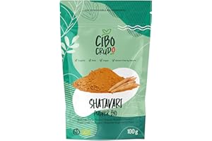 ‎CIBO CRUDO CRUDO BIOLOGICO VEGAN Shatavari Pulver Bio - 100g. Bekannt als Spargel Racemosus Rein und Roh. Als adaptogenes Lebensmittel Eingestuft. Nützlich für die Verdauung mit Antioxidativen Eigenschaften.