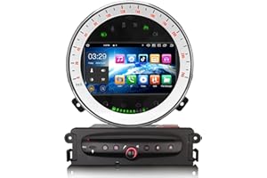 erisin Android 14 8 Core Estéreo de Automóvil Autoradio para BMW Mini Cooper R56 S Countryman navegación GPS Carplay Android Auto DSP Bluetooth A2DP TDT WiFi Dab+ IPS