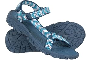 Mountain Warehouse Tide Kids Sandals - Neoprene Lined, 100% Rubber Outsole Childrens Shoes, Hook & Loop Fitting Beach Shoes - For Walking, Beach, Travelling Blue Kids Shoe Size 3 UK