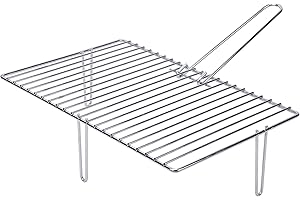 Sauvic Grille de cheminée 466 x 280 mm avec 2 Pieds, zinguée
