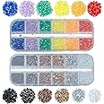 OLYCRAFT 6000Pcs 12Colors Resin Rhinestones Gemstones 3mm Mini Rhinestone Resin Fillers Rhinestone Cabochons Diamond Crystals Beads Resin Accessories Supplies for DIY Decoration and Nail Arts