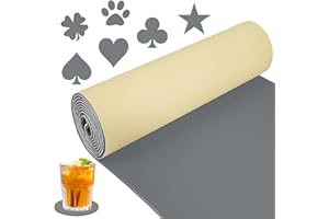 BUERPINKING Rollo de espuma autoadhesiva, 200 x 30 cm, espuma EVA, placas de espuma EVA de 3 mm de grosor con parte trasera autoadhesiva, para álbumes de recortes, suministros de manualidades (gris)