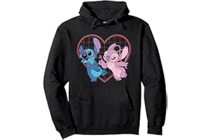 Disney Lilo et Stitch Les Bisous d'Amour d'Angel T-Shirt Sweat à Capuche