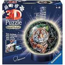 Puzzle 3D Ball Lumineux Ravensburger - Les Astronautes, 72 Pièces, Socle Lumineux Inclus - Sans Colle, Dès 6 Ans
