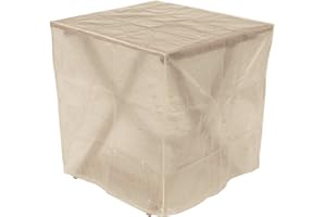 DEGAMO Schutzhülle Abdeckhaube 70x70cm quadratisch für Gartentische, PE transparent