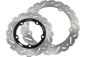 KONERSTONE Front Rear Brake Discs Rotors for Honda NC750X / DCT 2014-2018/NC700S 2012-2016/NC700X 2012-2017/INTEGRA750 2014-2020/INTEGRA700 2012-2016/CTX&CTXD 2014-2018 Motorcycle Accessories Brake Disks Silver