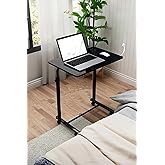 Depolife Tekerlekli Laptop Bilgisayar &Ccedil;alışma Masası Eğim Y&uuml;kseklik Ayarlı Akrobat Koltuk Sehpası
