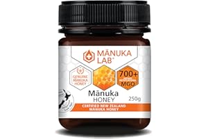 Manuka Lab Certified MGO 700+ Manuka Honey - Strong Antimicrobial and Anti-inflammatory Properties for Wound Healing, Acne, and Eczema | Premium Quality Honey from New Zealand, Manuka Honey 250g