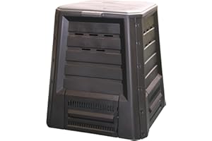 XCLOU KHW | Komposter ohne Boden | 340 l | witterungsbeständig | klappbarer Deckel | Schnellkomposter für den Garten | 100% recyceltes Polyprophylen | Made in Germany