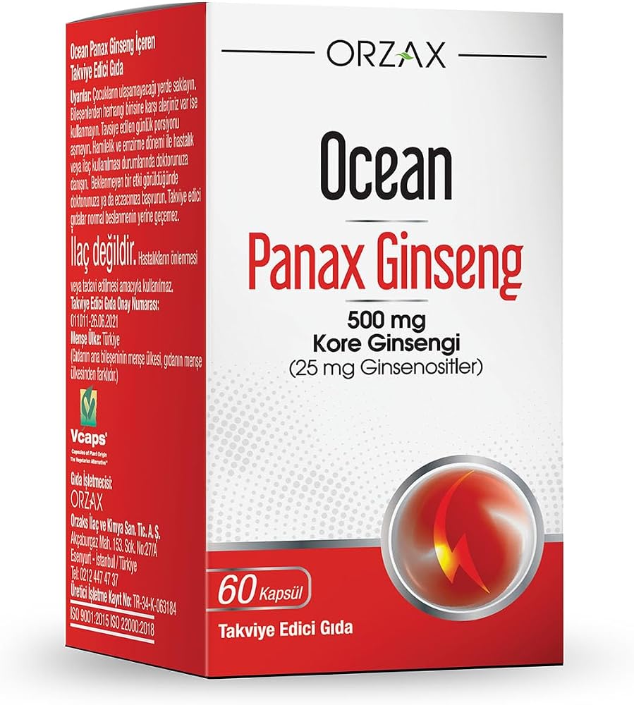Orzax Ocean Panax Ginseng 500 Mg 60 Kapsül