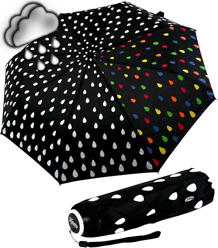 Ombrello Magico Suck UK | Cambia Colore Con La Pioggia: Cani E Gatti | Pieghevole Antivento In Fibra Di Carbonio | Diametro 100cm | Regalo Originale