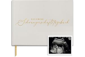 BIBI & BEAU Diario de embarazo, libro de embarazo de alta calidad, incluye calendario, álbum de recortes, lista de comprobación, organizador, álbum de embarazo, diario de embarazo (animal)