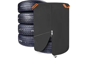 Sporgo Auto Reifentasche: Wasserdicht Reifenabdeckung für 4 Reifen, 420D Oxford Reifen Aufbewahrung mit Reißverschluss Reflektierende Streifen, Universale Reifentaschen Auto Reifenschutzhülle