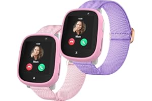 Polyjoy 3 Stück Kinder Nylon Armbänder kompatibel mit Xplora X6 Armband, Weiches, dehnbares Mädchen Jungen Ersatzbänder für Xplora X6 Play/Xplora X6 Pro