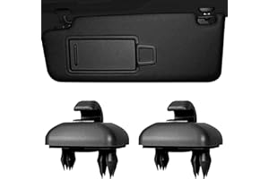 NIYATA 2 Pcs Intérieur Pare-soleil Crochet Support d'Attache, Clip pour Visière de Voiture pour Audi A1 A3 A4 A5 Q3 Q5 8e0 857 562 LA6 LA7 (noir)