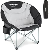 KingCamp Moonchair Daire Ağır Hizmet Tipi Dayanıklı &Ccedil;elik Kamp Sandalye Soğutucu Dolgulu Koltuk