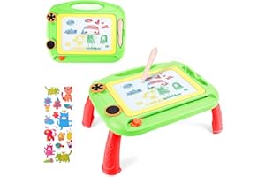 Donaky Magnetic Drawing Board, 28×22cm Scribble Doodle Board for Toddlers Erasable Writing Board Pad Educational Toy for Kids Girls Boys, Green