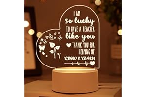 Vetbuosa Thank You Teacher Gifts. - Acrylic Night Light, Teacher Appreciation Gifts,Teacher Gifts for Women, Idea Gifts for Teachers, Retirement Farewell Gifts for Teachers.