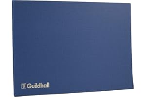 Exacompta - Ref 61/8-26Z - Guildhall - Account Book, 298 x 406mm, 8 Debit & 26 Credit , 80 Pages of 95gsm Ledger Quality Paper, Hardback Blue Vinyl Cover, Traditionally Sewn