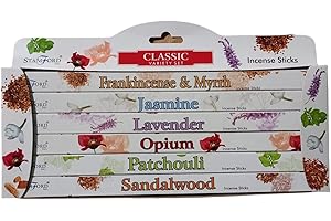 MYDEALSAVER Stamford Premium Value Gift Pack Multi Fragrance | Classic Gift Pack Incense Stick Stamford Sandalwood, Jasmin, Lavender, Opium, Patchouli, Frankincense and Myrrh