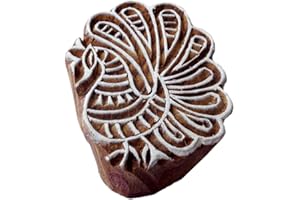 Royal Kraft Traditionell Pfau Vogel Muster Holz Blöck für Drucken - DIY Henna Stoff Textil Papier Ton Keramik Blocke Druck Stempel