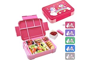 waziwe Brotdose Schule Mädchen, Brotdose Kinder Mit Fächern, Bento Box Kinder, Brotdose Kindergarten, Personalisierte Brotdose Kinder, Brotdosen Mit Trennfächern, Brotdose Flach, Brotdose Lässig