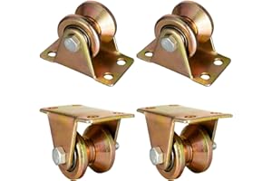 KCNOFNC Lot de 4 poulies de renvoi pour corde de 6 mm, petite poulie avec 2 roulements à billes