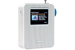 Blaupunkt PDB 200 Steckdosenradio FM/DAB/DAB+ Steckdosenradio Badezimmer, Küche & Schlafzimmer - Bluetooth DAB Radio Steckdose 2,4"-Farbdisplay mit Wecker und USB Ladebuchse