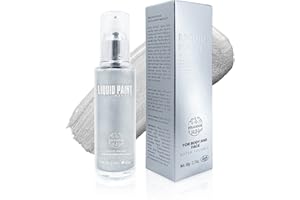 VIOLA HOUSE Pittura viso e corpo, oro argento, lavabile per adulti e bambini, trucco per Halloween Natale SFX, effetti speciali, 60 g/2,11 oz (argento)