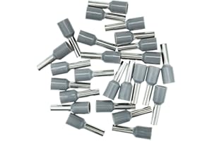 AFELD ELEKTRO Lot de 25 embouts de câble isolés Gris 4,00 mm²