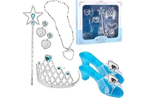 mimika Chaussures Princesse pour Filles, Accessoires De Cosplay De Princesse, Accessoires Cosplay Princesse pour Filles, Pantoufles en pour Déguisement De Princesse,Pantoufles en