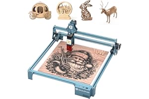 SCULPFUN S9 Pro Máquina de Grabado Láser, 10W Grabadora Laser, Precisión de Grabado de 0,01 mm, Grabador Láser de Metal Completo, Máquina de Corte Láser para Madera, Acrílico, Cuero, Área de