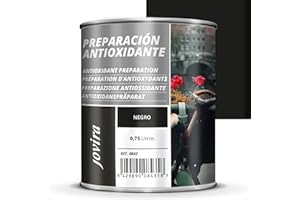 JOVIRA PINTURAS Fondo antiruggine per metalli. Vernice antiruggine per il trattamento di superfici metalliche. Primer di uso generale, protezione totale. Antiruggine. (750 Millilitri, Nero)