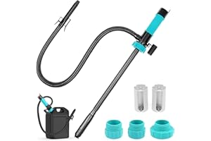 DOEDOEFONG Pompa di Estrazione per Olio e Liquidi a Batteria,Pompa Manuale Per Trasferimento 2.4 Galloni al Minuto, Pompa a Sifone per Liquidi Elettrica Portatile,Pompa Portatile Per Estrazione Olio
