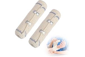OWNKIM Bande de Crêpe Médicale - 4,5m x 15cm - Bandage Extensible, Absorbant et Réutilisable en Coton Pur (Lot de 2)
