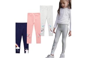 EmaoFun Leggings para Niñas,Pack Mallas Pantalones niña Algodon Talla 2-7 años