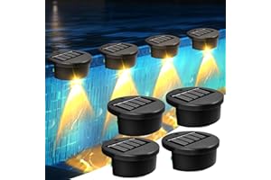 ‎RECITEM Recitem 4er Pack Solar Poolbeleuchtung Solarlampen für Außen, Solarleuchten Wanddeko Outdoor, Pool Beleuchtung, Solar Gartenleuchten für Außen, Lampe Outdoor, LED Teichbeleuchtung Pool Licht