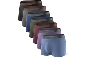 DAVID ARCHY Bokserki męskie luźne dopasowane guziki otwarte muchy bambus sztuczny jedwab bielizna