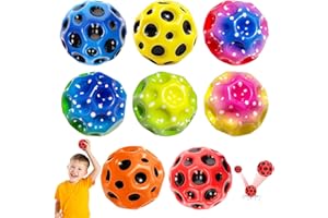 YEELAN 8 PCS Moon Ball, Bola de Rebote, 7 cm de Agua, Juguete de Playa para Lanzar, Juegos de Agua en Trampolín, Lava, Curva, Pelota de Goma, Bam