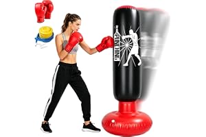 Boxningssäck, Karate-lådor för barn 3–12 år, 160 cm stående boxningssäck, uppblåsbar med boxningshandskar luftpump, presenter