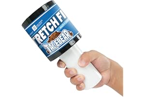 TAPEBEAR Black Stretch Wrap Film 100mm x 305m Shrink Wrap Roll with Handle, 60 Gauge Thick Durable Self-Adhering Plastic Wrap Industrial Strength Pallet Shrink for Moving, Packing, Storage