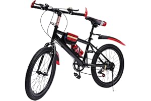 Futchoy Vélo VTT 6 Vitesses 20'' - Frein à Double Disque - Vélo de Ville en Acier Dur - pour Homme et Femme,Vélos pour Enfants, vélos pour Jeunes