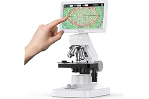 Opqpq ODM401 Max Digital Microscope with Touch Screen & Measurement, Wireless Biological Microscope for Students Adults, USB & HDMI Educational Science Electron Scope for Lab Classroom School