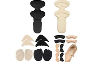 SHSHbuy Coussinets pour Chaussures,8 Paires Coussinets de Talon,Semelles Coussinet Plantaires,Insert Orteil pour Talons Hauts Coussinets de Chaussures Lâches